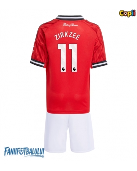 Manchester United Joshua Zirkzee #11 Echipament de Fotbal Replică 2025-26 Copii Acasa (+ Șorturi)